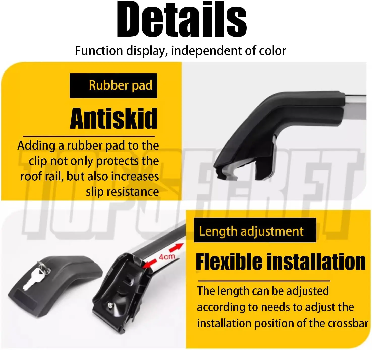 BYD Atto 3 / Yuan Plus Lockable Aluminium Roof Rack Cross Bars view 3