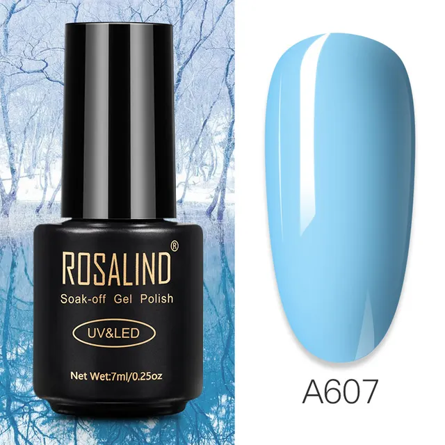 ROSALIND Nail Gel Polish Glitter Series Gel Varnishes All For Manicure Soak Off UV Lamp Nails Art Semi Permanent Gel Polish RAA607