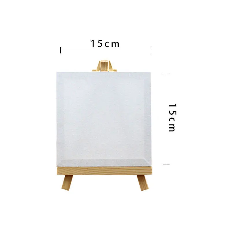MOUYAT Set Da 20 Mini Cavalletti In Legno E 20 Mini Tele Bianche | Kit Completo Per Pittura E Disegno | Cavalletto Regolabile 18x24 Cm, Tela 15x20 Cm