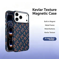 Premium Kevlar Carbon Fiber Magnetic Case - Shockproof Wireless Charging Cover for iPhone 15 (A2)