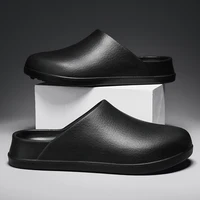 Waterproof Chef Shoes Men Women Half Shoes Kitchen Working Shoes Garden Clogs Closed Toe Slippers Rubber Beach Lightweight