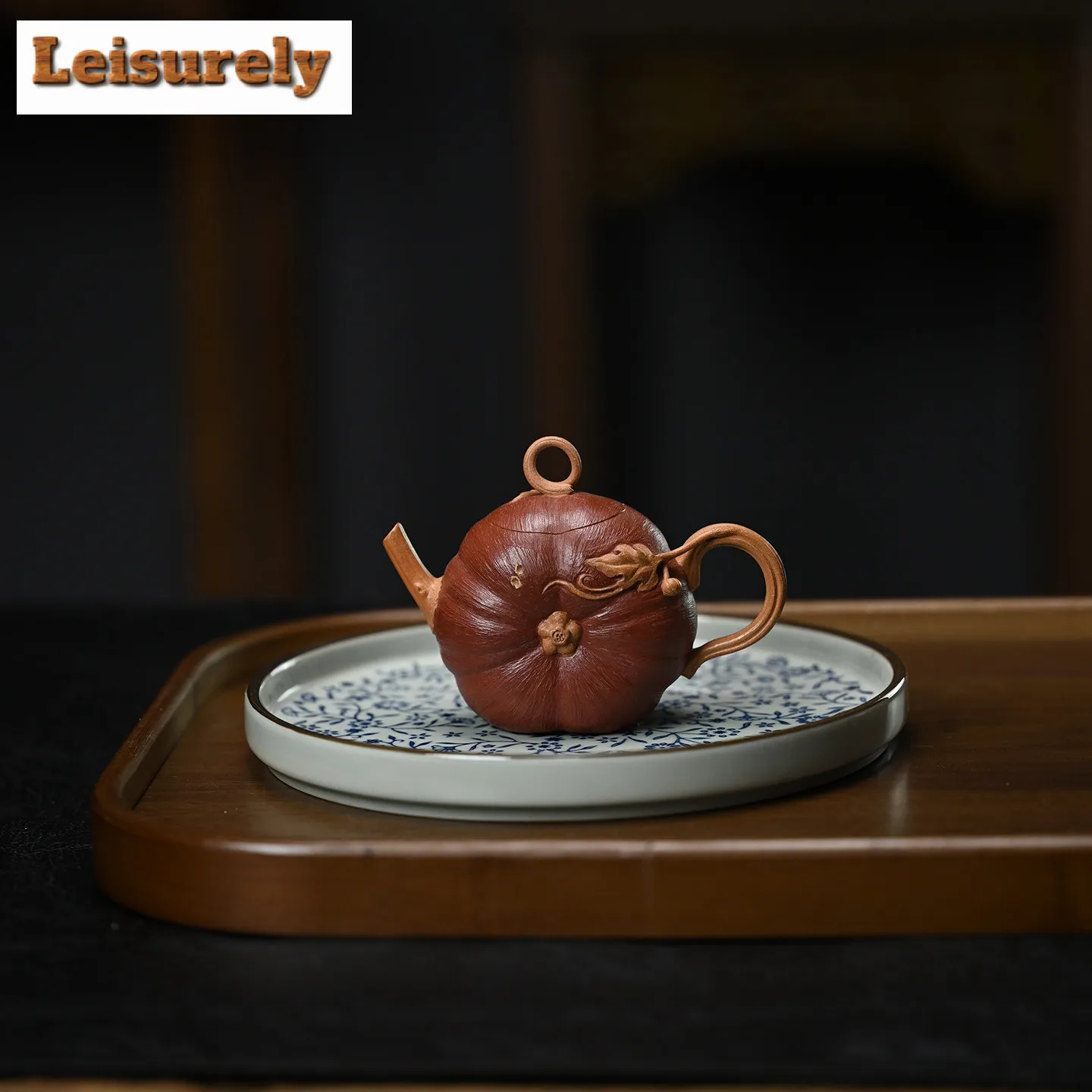 100ml Luxury Yixing Purple Clay Teapots Handmade Pumpkin Pot Raw Ore Section Mud Tea Infuser Kettle With Strainer Zisha Tea Set