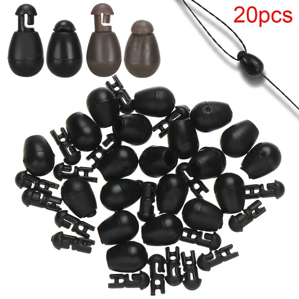 10 Perles De Raccord Pour Pêche - Connecteurs Rapides Noirs En Plastique, NEUFS