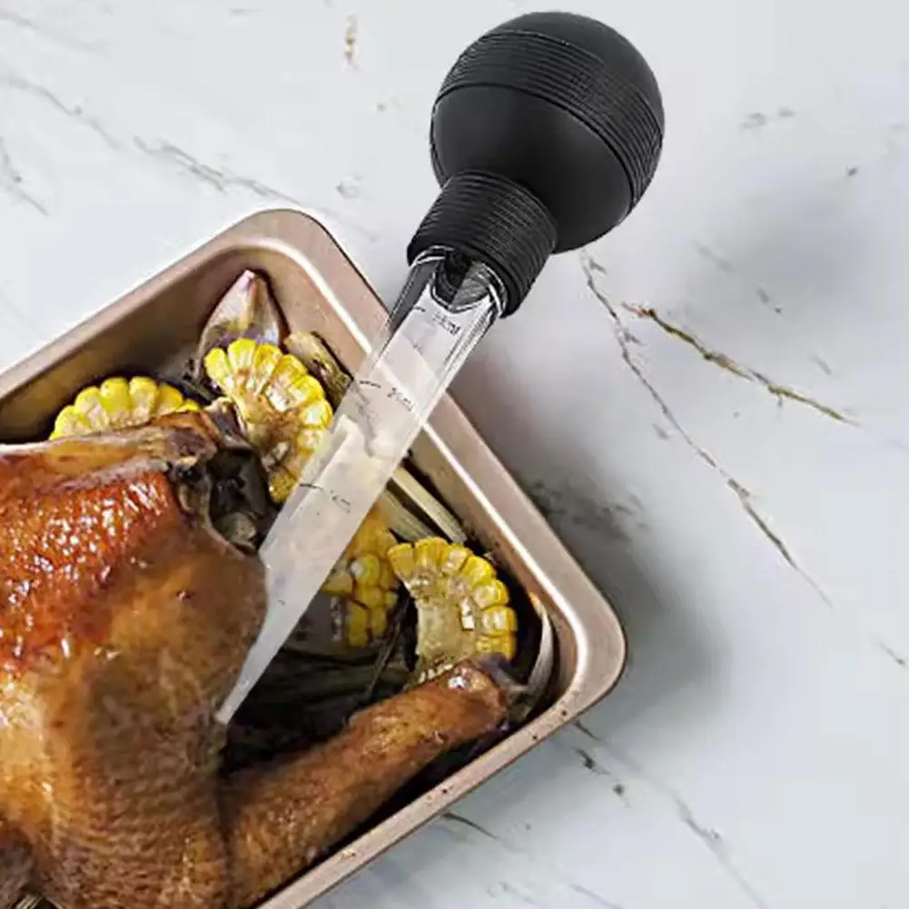 Description Picture 6 of item1pc Turkey Oil Dropper Cooking Turkey Chicken Oil Dropper Pump Baster Pipe Flavour Kitchen Food Tools Syringe BBQ Tube B1W4