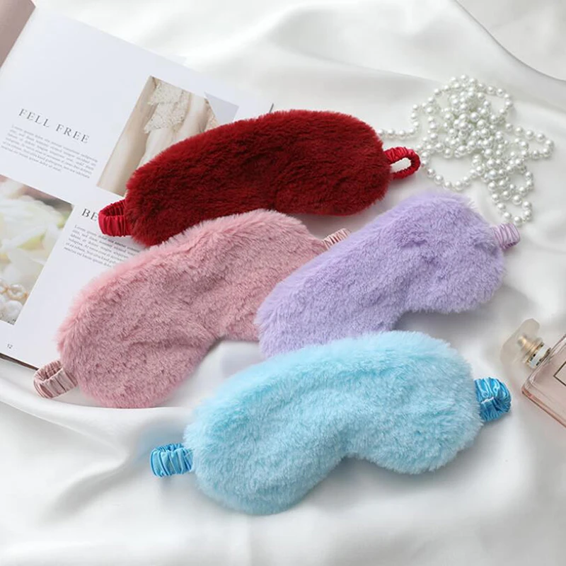 

Sleep Eye Mask Cute Plush Eye Cover Kids Sleeping Mask Cartoon Travel Rest Eye Shade Band Eye Patch Blindfold Sleep Aid Eyepatch
