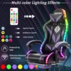 Gaming Chair with PVC Leather Massage Swivel Ergonomic Reclining High Back Office Chair Height Adjustable Headrest Lumbar Suppor 5