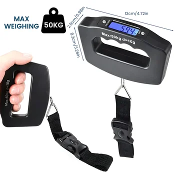50kg Digital Luggage Scale Portable Suitcase Scale Handheld Electronic Scales