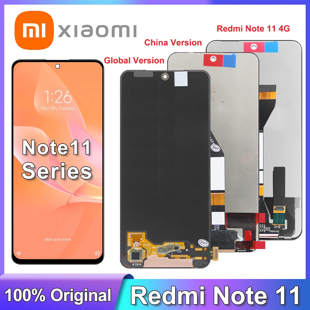 

Original Display Screen For Xiaomi Redmi Note 11 LCD Display Touch Screen Assembly For Redmi Note 11 Global / 4G / China Version