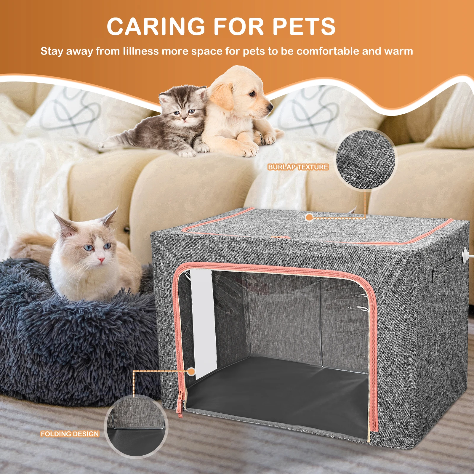 Gabbia Per Ossigenoterapia E Aerosol Per Cani E Gatti - Trasparente E Pieghevole - Foto 6