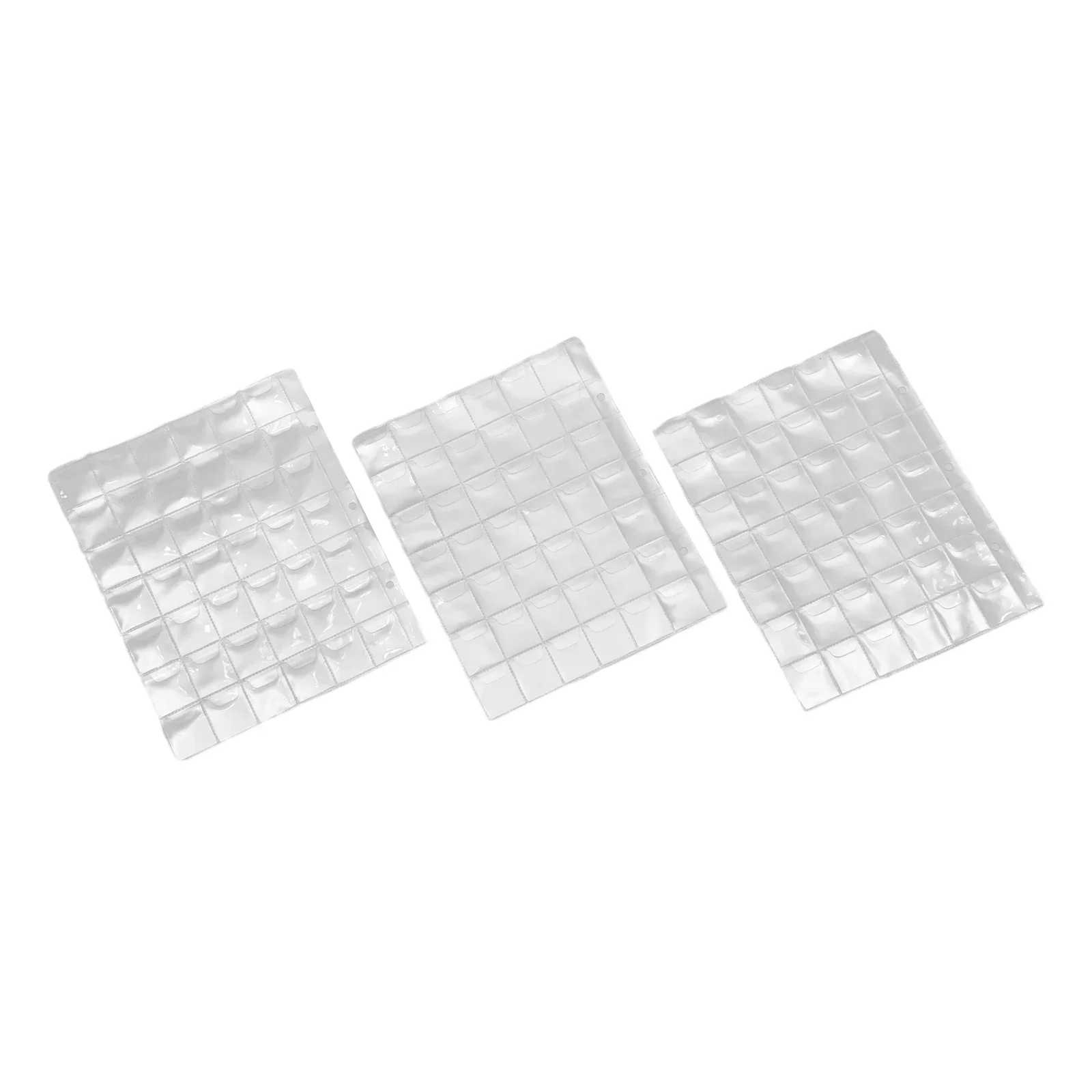 10pcs Clear Plastic Coin Pocket Pages Protector Sheets Pitch 42 Pockets Coin Holder Album Protection Board Collection Container