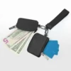 Keychain Wallet - Mini Zip Around Wristlet Wallets with Detachable Dual Pouch - Ideal Portable Coin Purse for Women and Men 3