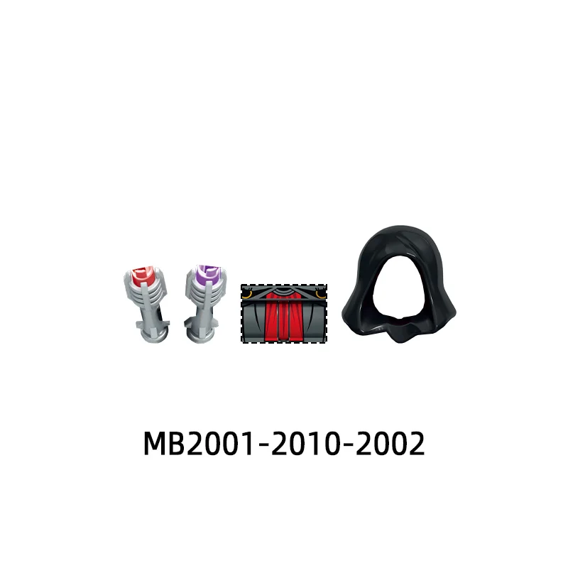 MB2001-MB2010 무기 바지 헤어 부품 액션 피규어 검 모델 블록 MOC 브릭 세트 선물 장난감