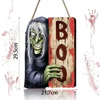 Halloween Themed Hanging Plaque with Easy-Hang Rope for Home DoorsAndParty Venue Entrances Decorative Holiday Accessory 2