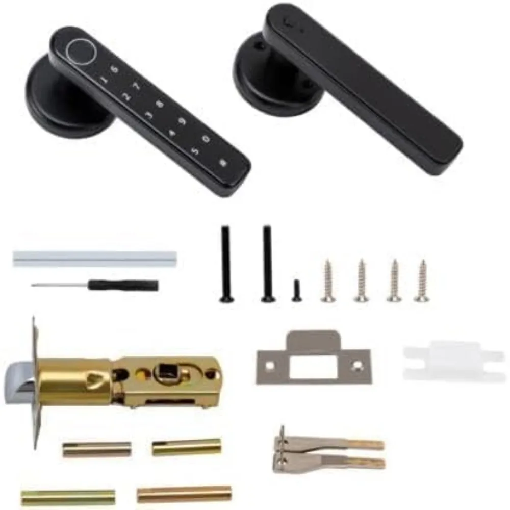 Smart Door Lock Biometric Identification Fingerprint Digital Lock with Handle Control Electronic Keyboard Password Bluetooth