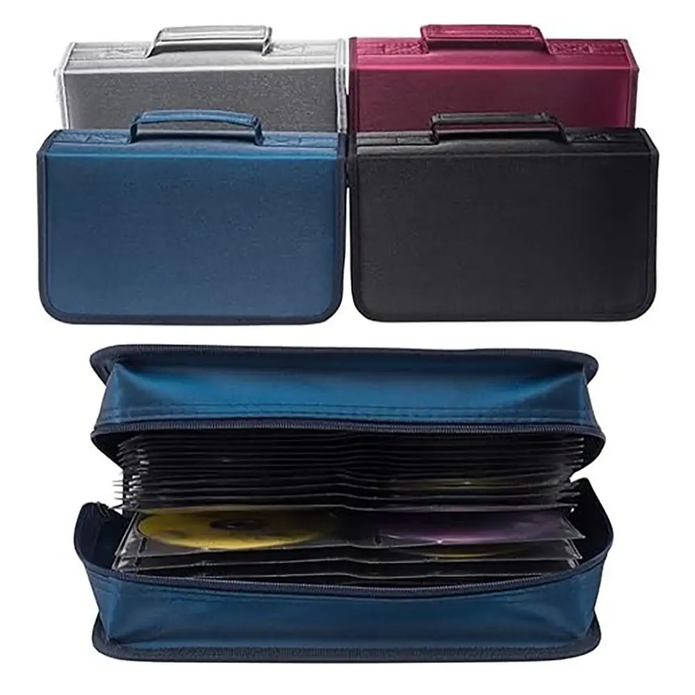 DVD Case Holder 128 Disc CD Storage Bag Zipper Binder Travel Disc Box Waterproof Portable CD Storage Box DVD