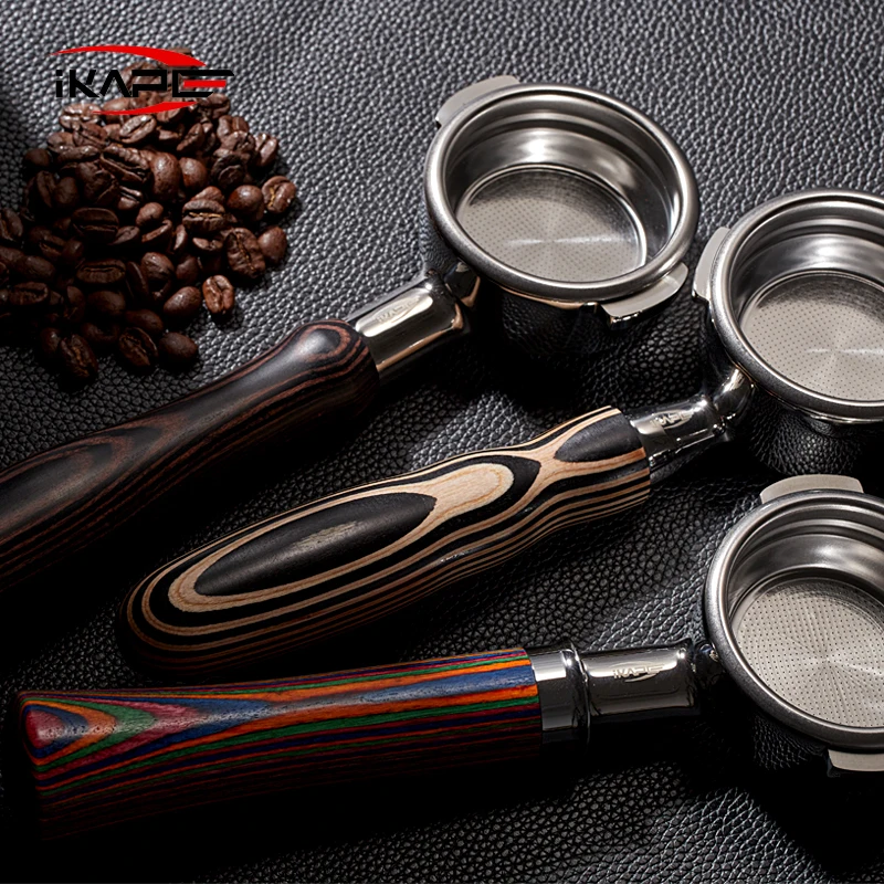 بورتافلتر مكشوف 54مم من آيكابي بمقبض خشبي ملون لما...