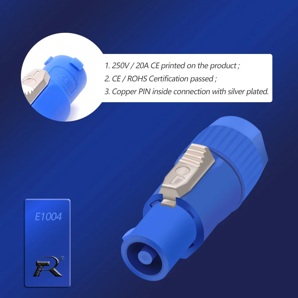 pin ac powercon conector macho plug ac plugue de energia para luz do estágio tela led