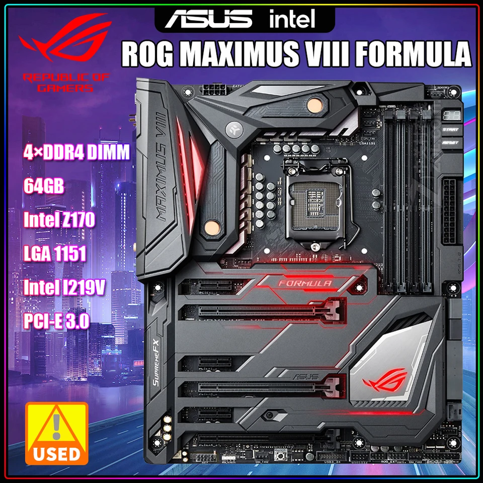 ASUS ROG MAXIMUS VIII FORMULA Motherboard LGA1151 Support i5-7600K 