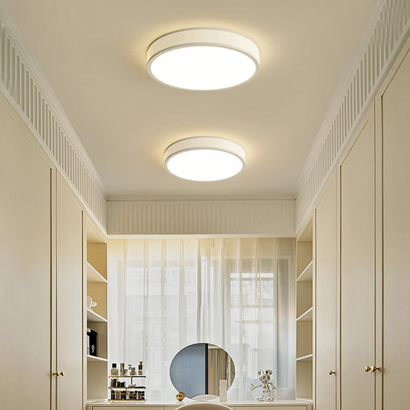 Circle Round Square Cream Style LED Ceiling Light Home White Green Decor For Bedroom Balcony Bathroom Aisle Corridor Bright Lamp