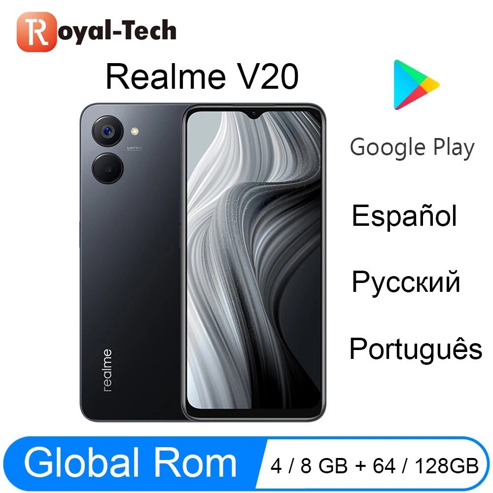  Global Rom Realme V20 5G Smartphone 6.5 Inch HD Dimensity 700 Octa Core 13MP Dual Cameras 5000mAh Andriod 12 Mobile Phone 