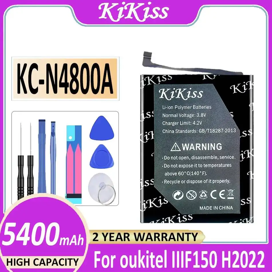 Batteria per cellulare ecologica ad alta compatibilità da 5400 mAh per Oukitel IIIF150 H2022 KC-N4800A - immagine 3