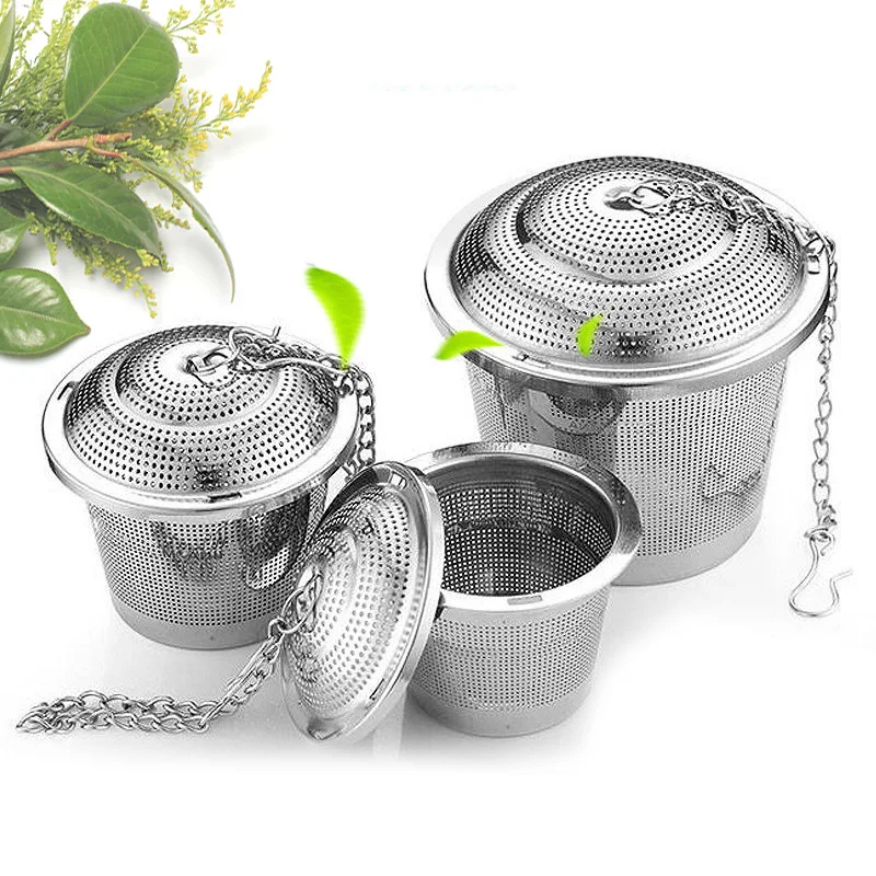 304 Stainless Steel Tea Ball Strainer Mesh Herbal Infuser Filter Tea Leaf Spice Strainer Boil soup Teapot Kitchen Tool tea infuser tea strainer tea filter