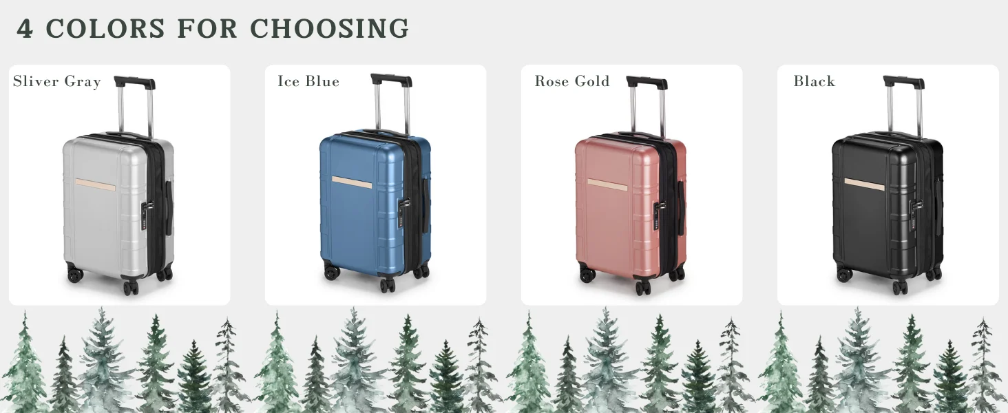 carry on luggage with compartment front