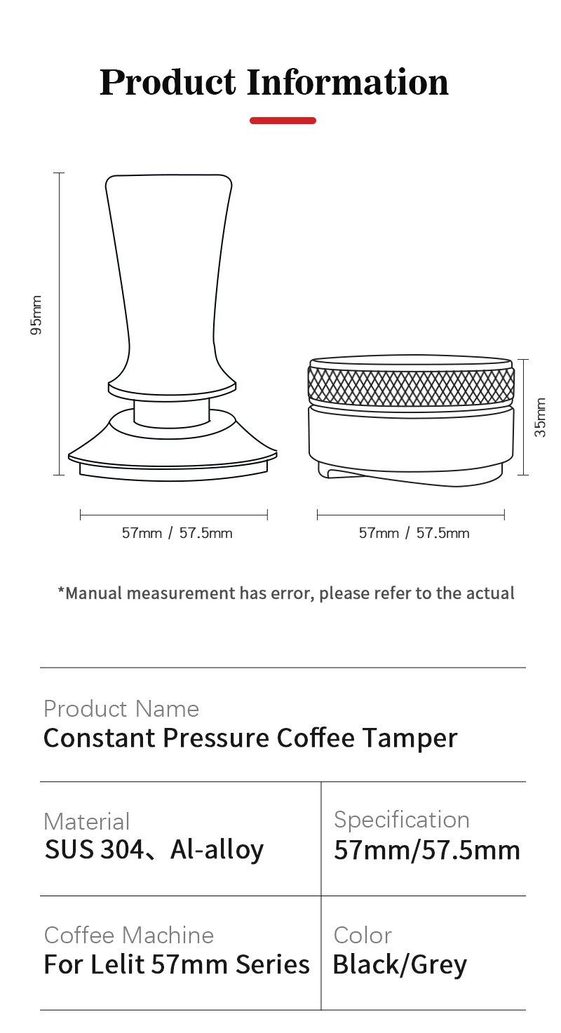 Tamper à Café Pour Cafetière à Moka, En Acier Inoxydable 304, Entonnoir