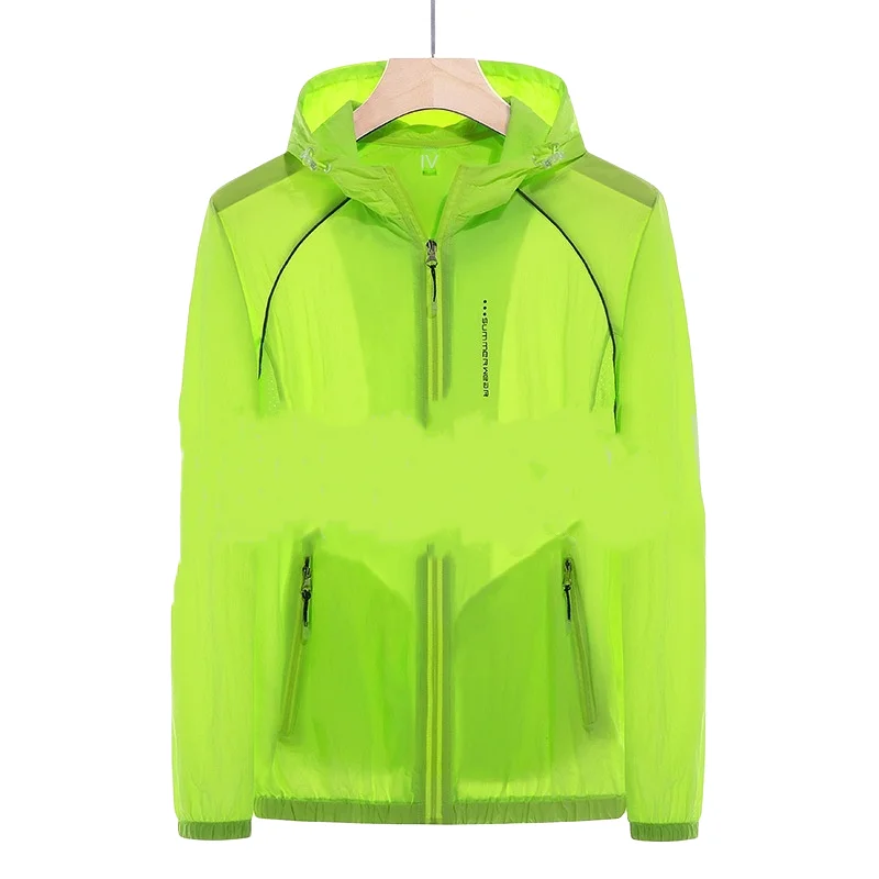 Outdoor Plus Size Sun Protection Clothing Men's And Women's Couple's Universal Sports Leisure Hooded Skin Clothing M-8XL