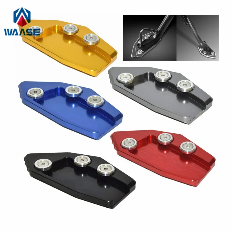 

waase For Suzuki Burgman 650 AN650 2013 2014 2015 2016 2017 2018 2019 2020 Kickstand Foot Side Stand Extension Pad Support Plate