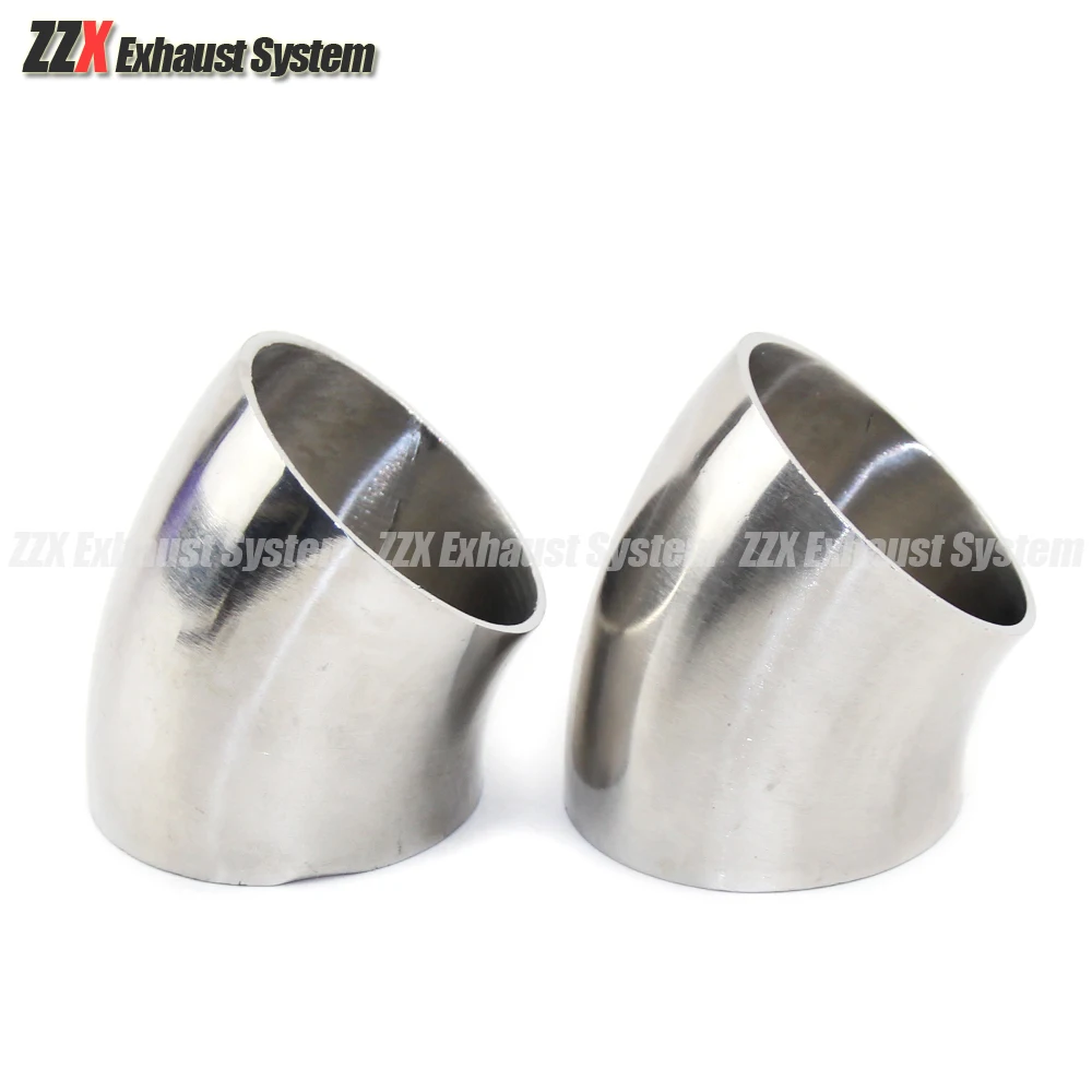 304 Stainless steel 45 degree elbow Flange OD 19/22/25/28/32/34/38/40/42/45/48/51/52/53mm for automobile exhaust pipe connection pipe fitting welding elbow fittings welded elbow welding pipe fittings round pipe fitting