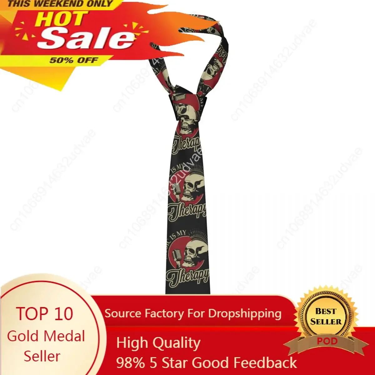 

Mens Tie Slim Skinny Rock Music Poster Necktie Fashion Necktie Free Style Men Tie Party Wedding