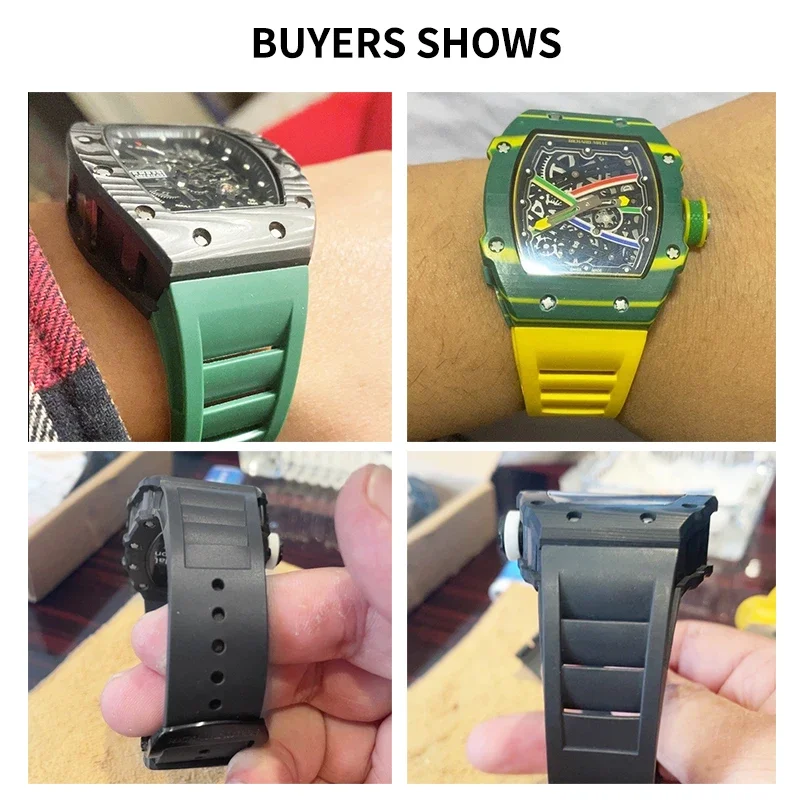 High-Quality Waterproof Soft Rubber Watch Strap for Luxury Sports Watches