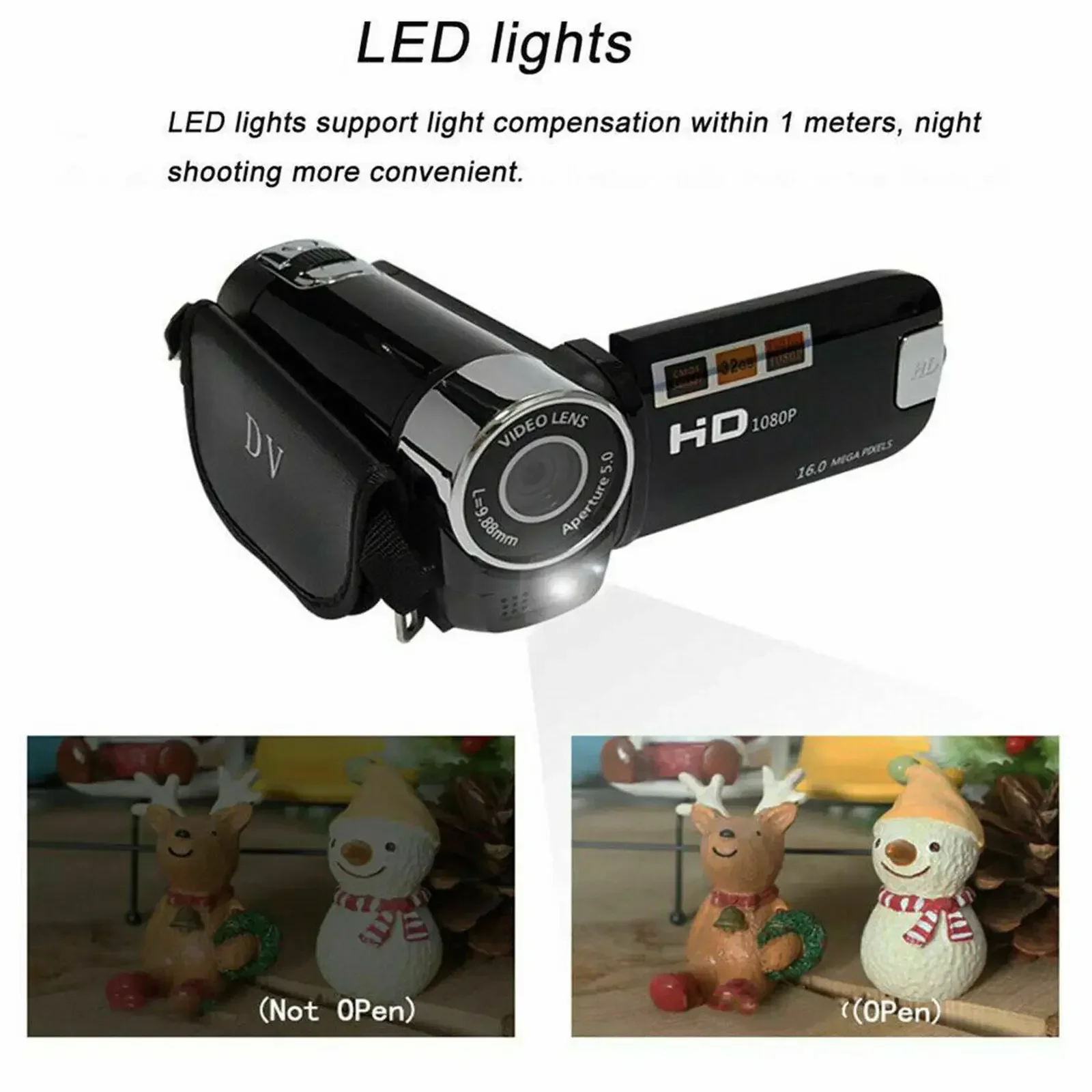 DV Video Camcorder 1080P Full HD 16MP Anti Shake Digital Video Camera 270 Degree Rotation Screen 16X Night Shoot Zoom Camera digital video camcorder