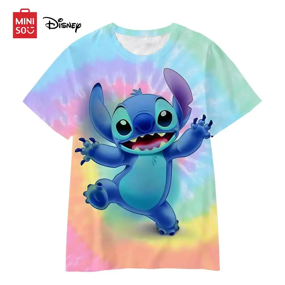 Stitch T Shirt for Children Boys Girls Summer Short Sleeve