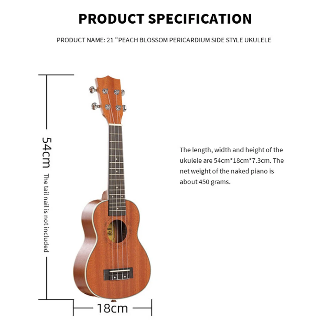 Ukulele pour adulte 21/23/26 pouces, 4 cordes d'acajou, Soprano,  Instruments de musique, guitare acoustique pour adulte - AliExpress