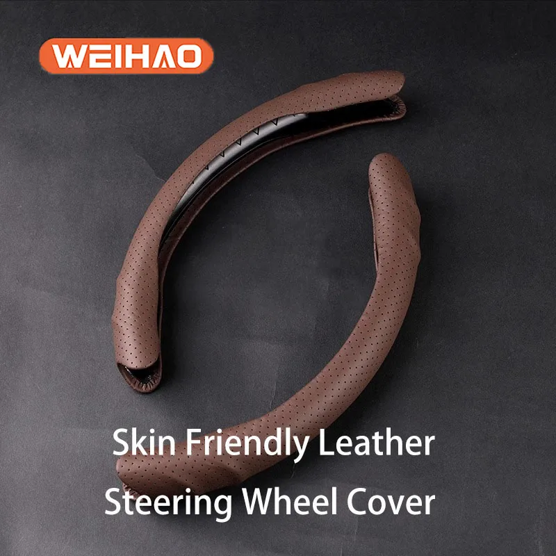 

Car Steering Wheel Cover Ultra-Thin Anti-Skid D-Shaped Circular Four Seasons Inner Suede Handle Cover