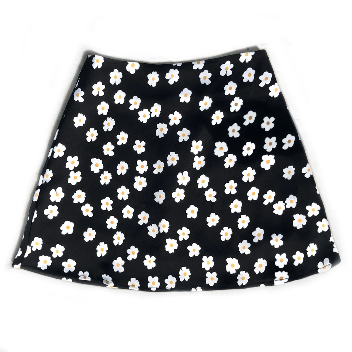 woman skirts harajuku printed skirt high waist summer 2022 European and American wind pink flower skirts womens leather skirt