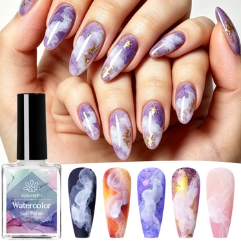 BORN PRETTY Smalto Gel Bianco Latte 10ml Colore Naturale Soak Off UV LED Costruttivo Semipermanente Vernice Effetto Pudding per Nail Art