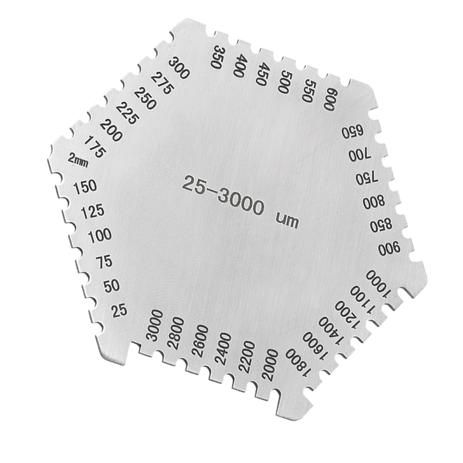 Comb Gauge High Precision Stainless Steel Wet Film Comb 25-3000um Thickness Gauge