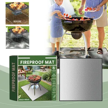 1/2/3pcs 100X100CM BBQ Grill Mat Non-stick Heat Resistant Grill Mat Outdoor Baking Reusable Barbecue Party Mat Grill Accessories