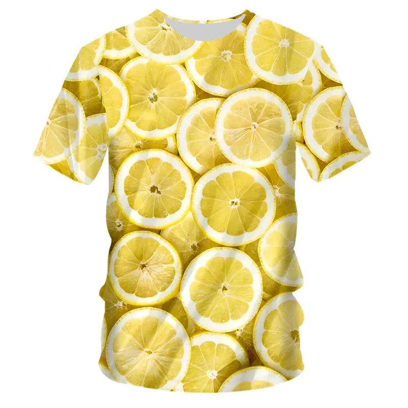 

The New 2024 Summer Fashion Various Fruits 3D T-shirt for Men Hip Hop O Collar Short Sleeve Top Men's T-shirt Oversized T-shir