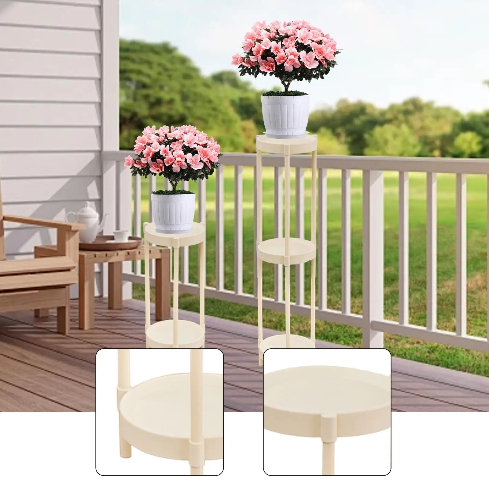 Plant Stand Home Decor Fashion Versatile Flower Corner Rack Potted Plant Holder Potted Display Rack for Home Yard Office Kitchen