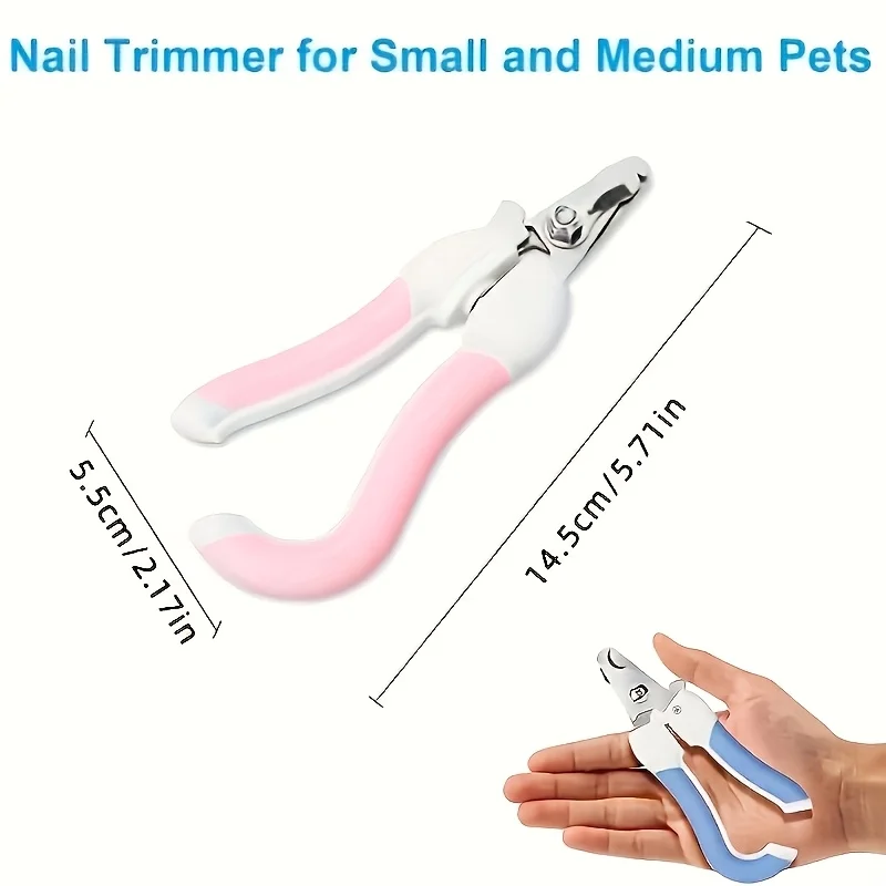 Professional Metal Dog Nail Clippers, Non-Slip Handle, Sharp and Durable Pet Claw Trimmer for Small to Medium Dogs