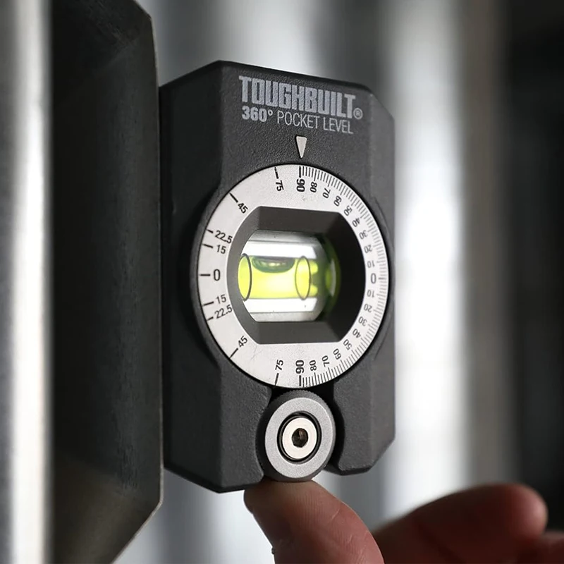 TOUGHBUILT TB-H2-L-4R 360도 소형 포켓 레벨 정밀 회전 바이알 내구성 도구 액세서리