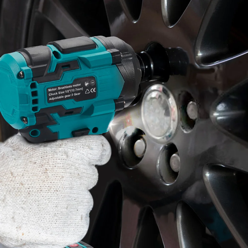 YOFIDRA 1000N.m Brushless Electric Impact Wrench High Torque 1/2 inch Screwdriver Wrench Drill Socket Set for Makita 18V Battery 5