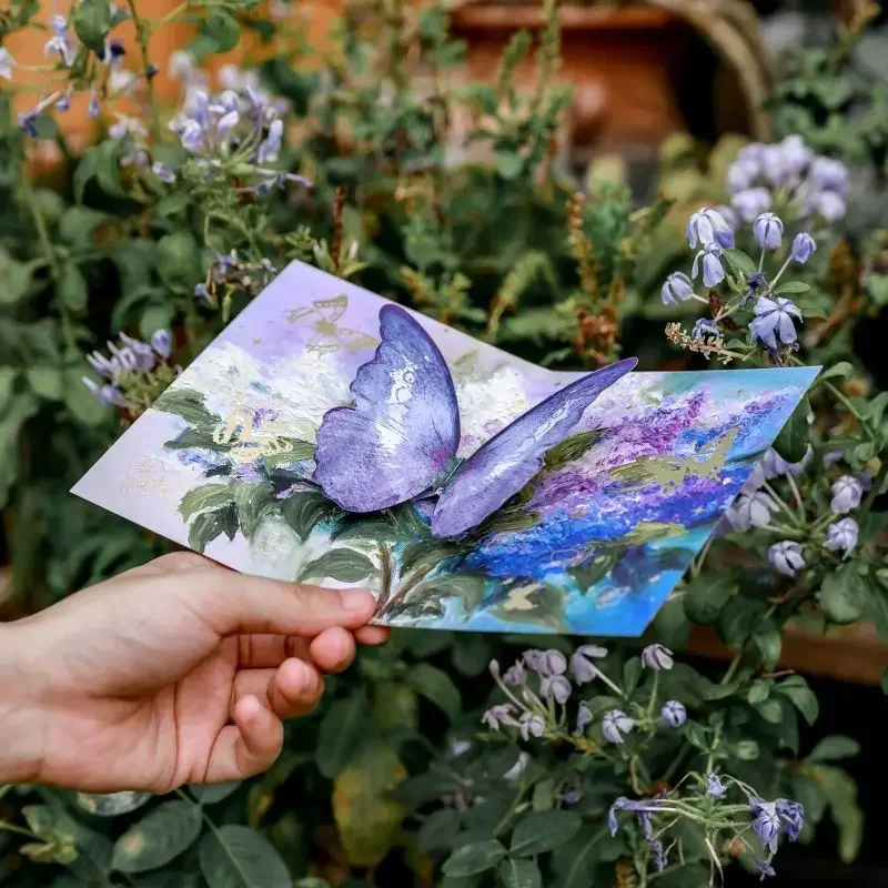 3D Butterfly Card Pop-Up Greeting Cards Marry Christmas Greeting Card Kids Gift Memorial Day Cards Birthday 1pcs greeting cards