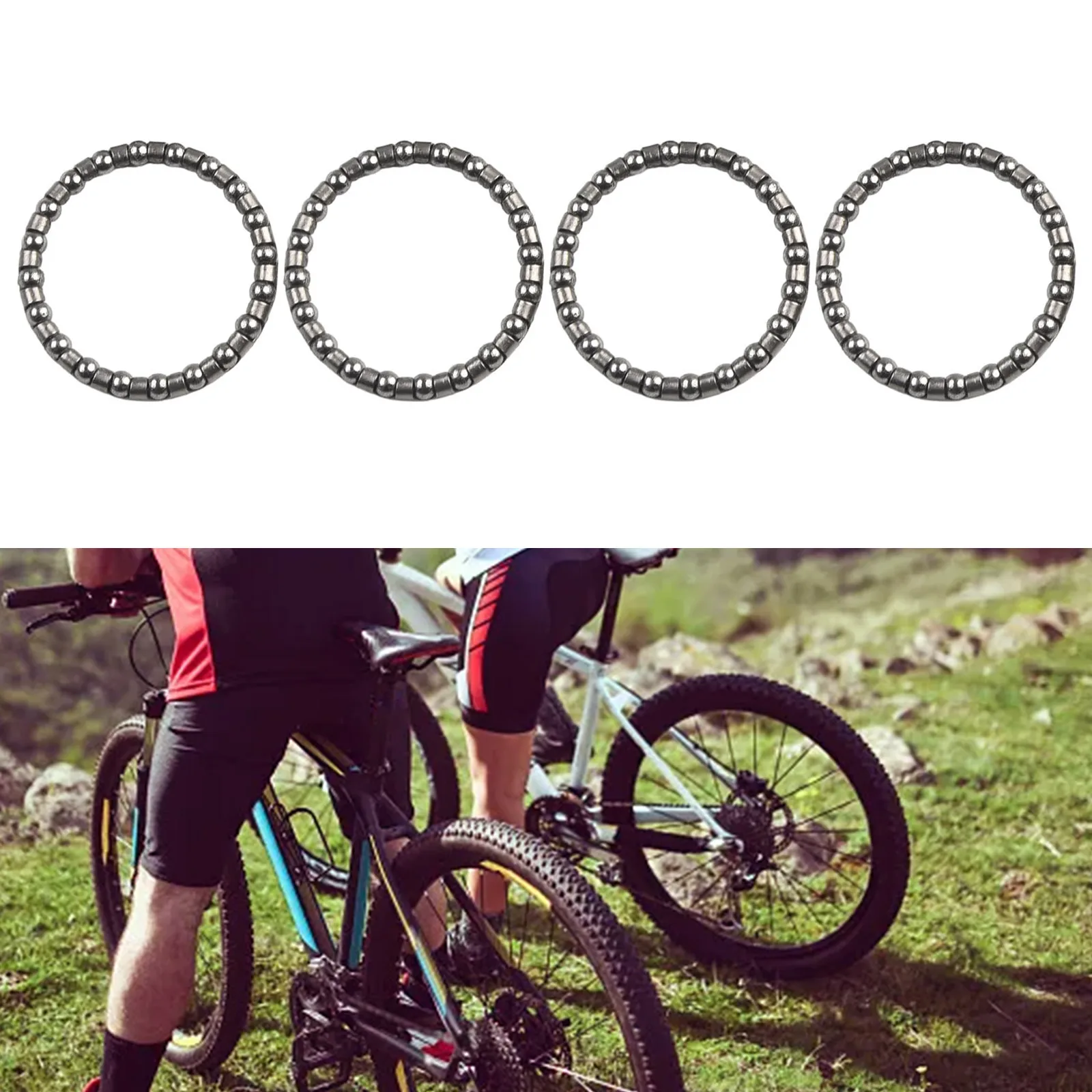 40mm Kugellager 4PCS Headset Caged Kugellager Rennen Für Mountainbike Zyklus Gabel Fahrrad Lager Set MTB fahrrad Teile – Detail 2