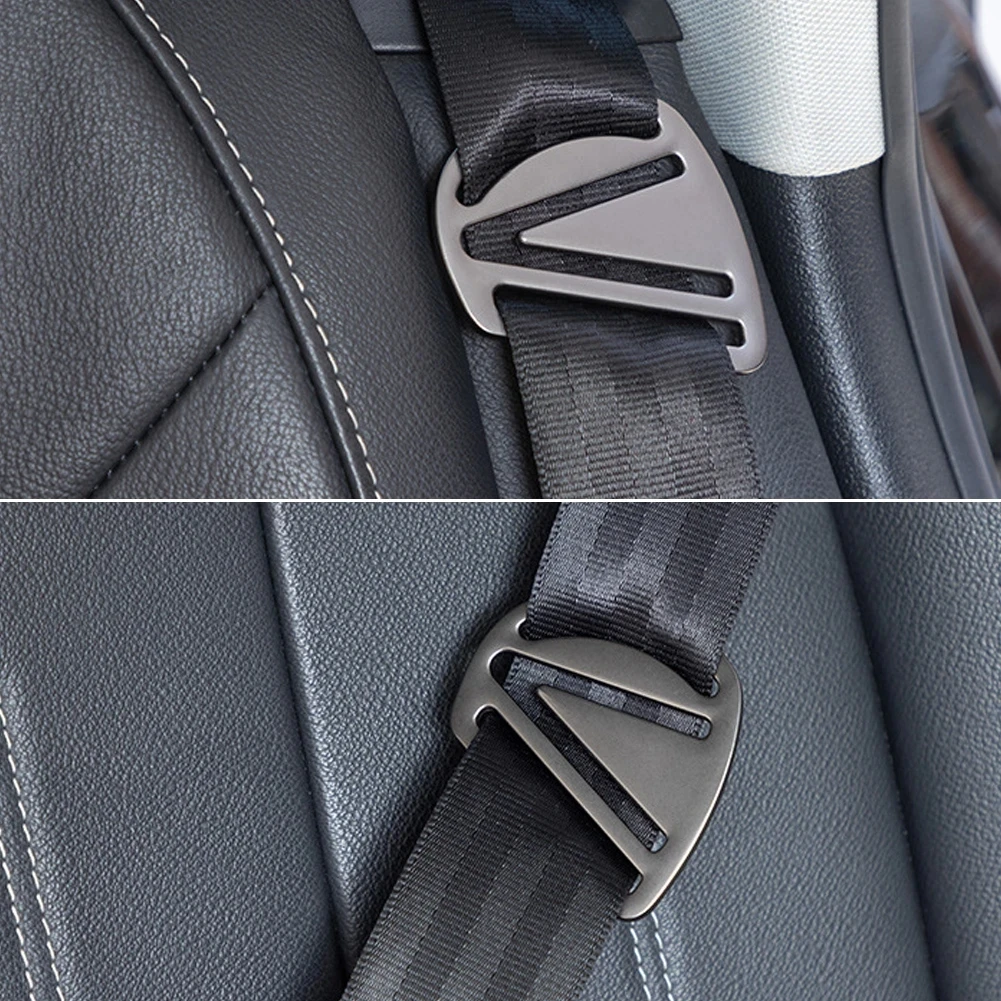 Car Seat Belt Adjuster Clip Retainer Neck Strap Metal Positioner Lock Safety Stopper Accessory for Children Kids