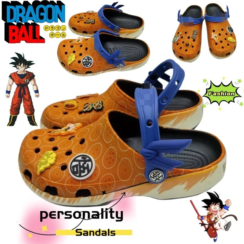 Chinelo Dragon Ball: Sandália Casual Antiderrapante de Dedo Fechado com Desenho Animado Fofo e Criativo – Presente Perfeito para Amigos